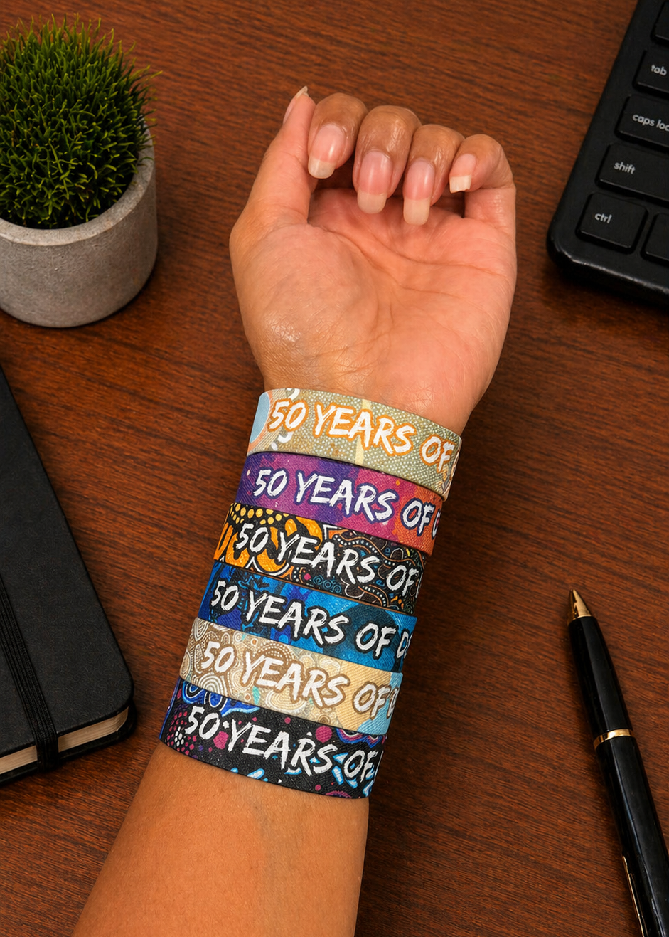 50 Years Deadly - NAIDOC 2026 ELASTIC WRISTBANDS