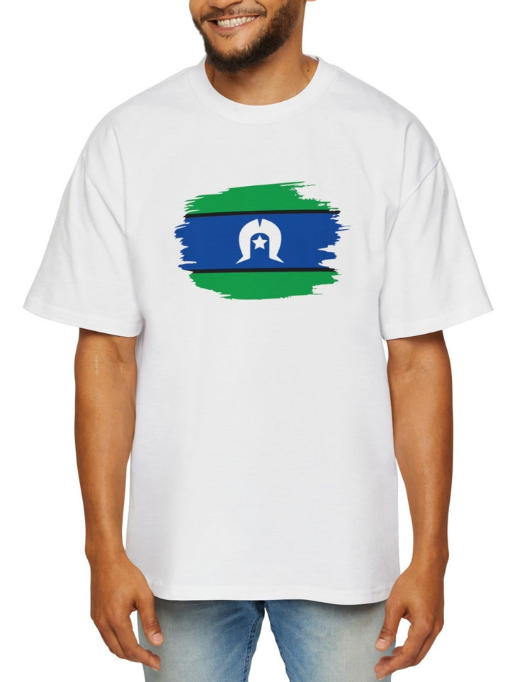 Brushstroke TSI Flag  - Men's Oversized Tee