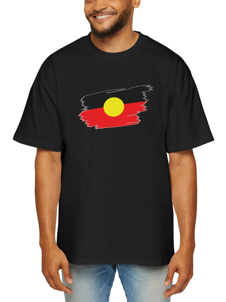 Brushstroke AboriginalFlag - Men's Oversized Tee