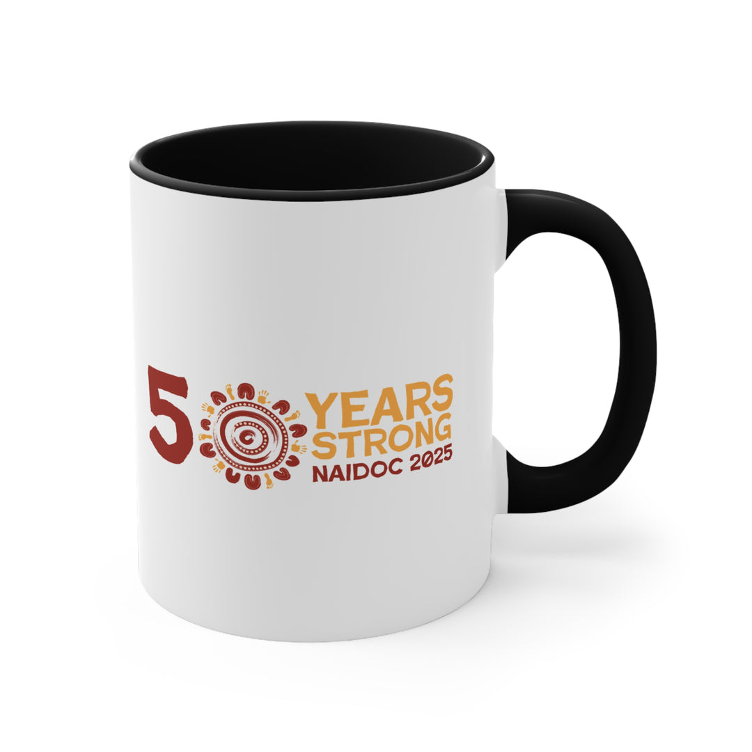 50 Years Strong - NAIDOC 2025 Colourful Accent Mug