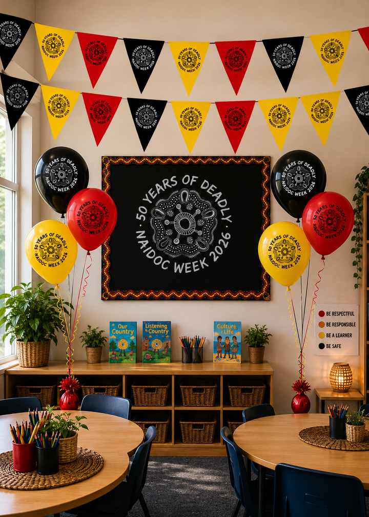 NAIDOC 2026  Event Decoration Pack (R/Y/B) - Small