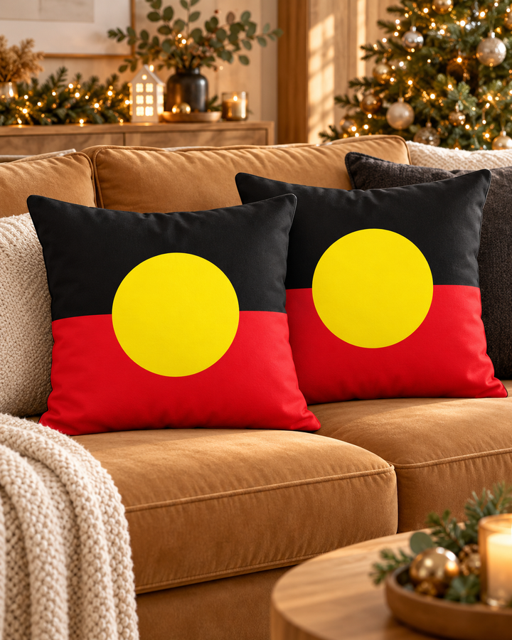Aboriginal Flag - Cushion Cover
