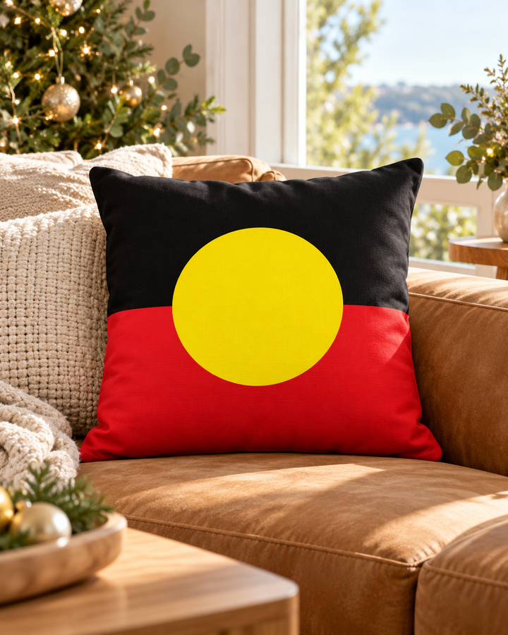 Aboriginal Flag - Cushion Cover