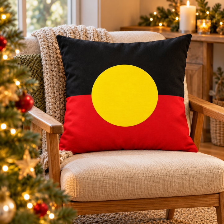 Aboriginal Flag - Cushion Cover