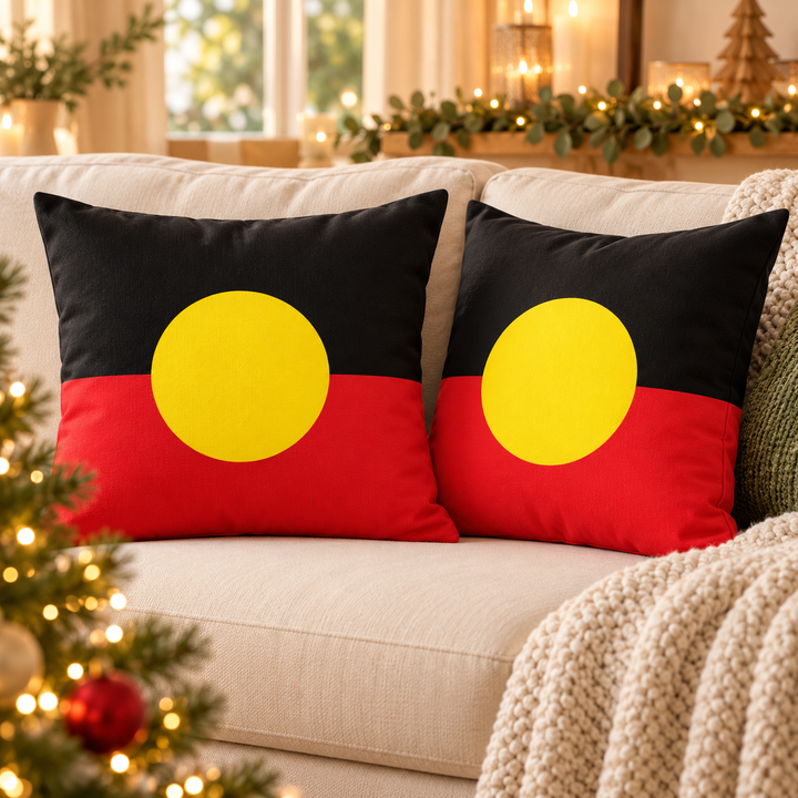 Aboriginal Flag - Cushion Cover