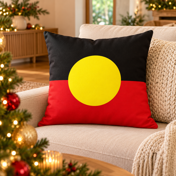 Aboriginal Flag - Cushion Cover