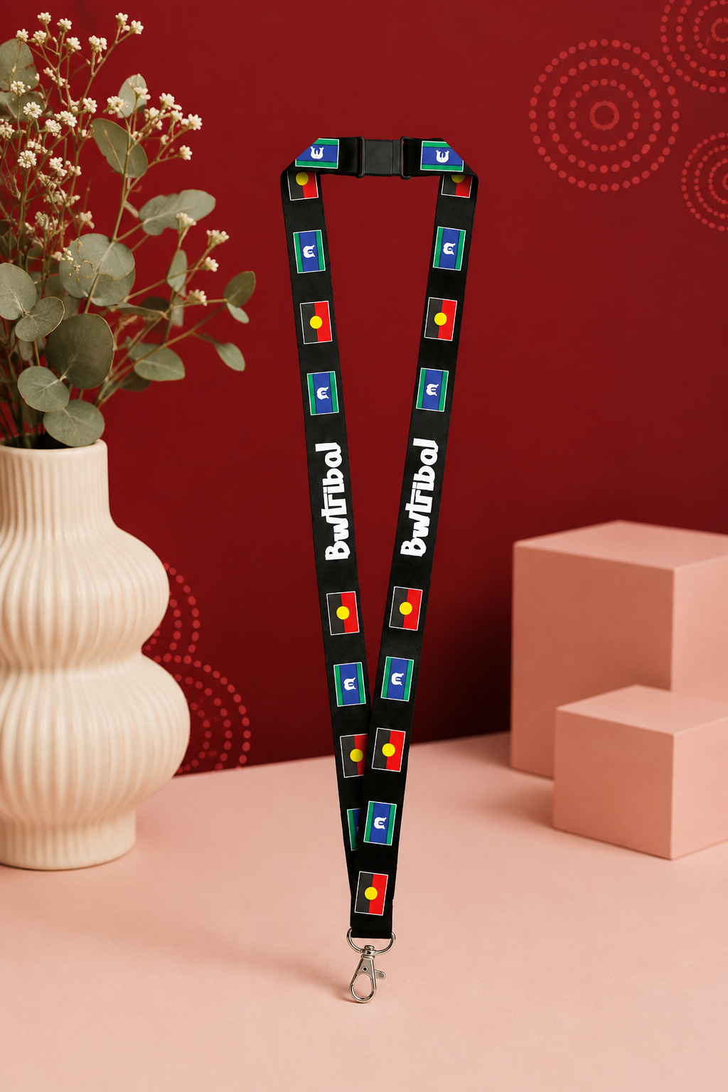 ABORIGINAL AND TORRES STRAIT ISLANDER FLAGS - LANYARD + PHONE CLIP