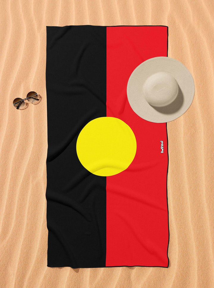 Aboriginal Flag - Sand-Free Beach Towel