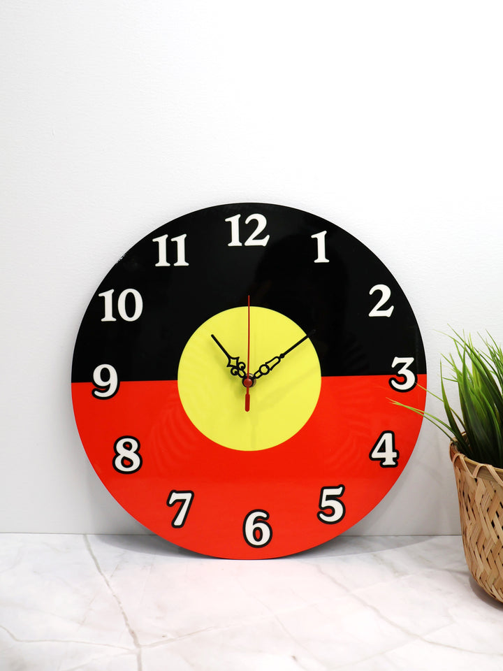 Aboriginal Flag - Wall Clock