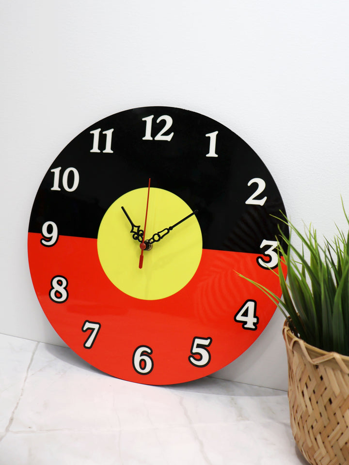 Aboriginal Flag - Wall Clock