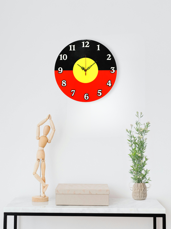 Aboriginal Flag - Wall Clock