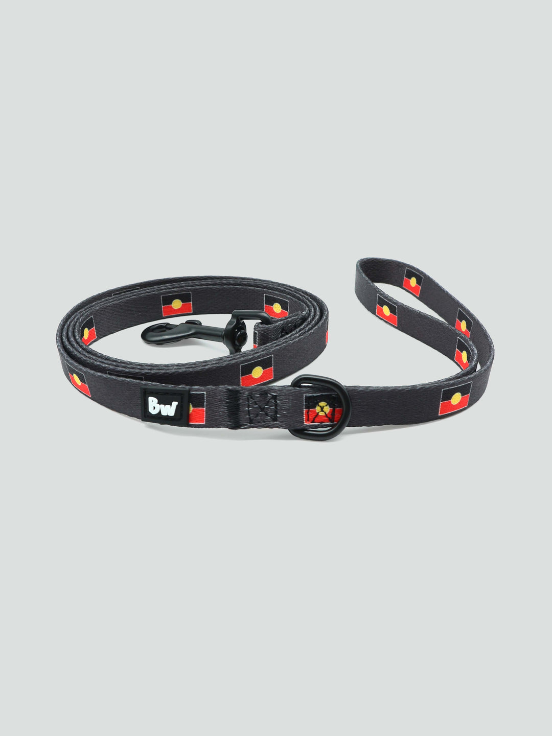 Aboriginal Flag - Dog Collar and Dog Leash Set