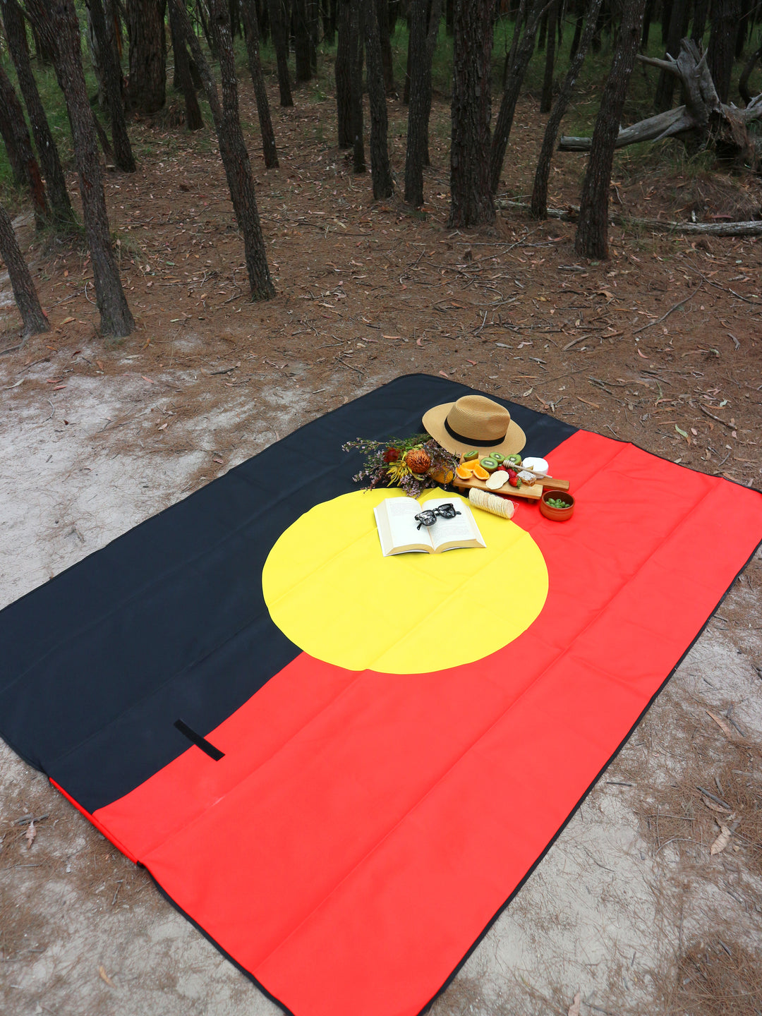 Aboriginal Flag - Water-Resistant Picnic Mat