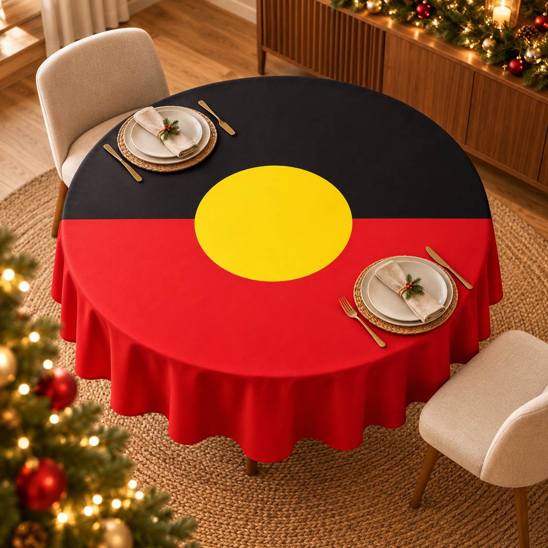 Aboriginal Flag - Round Tablecloth