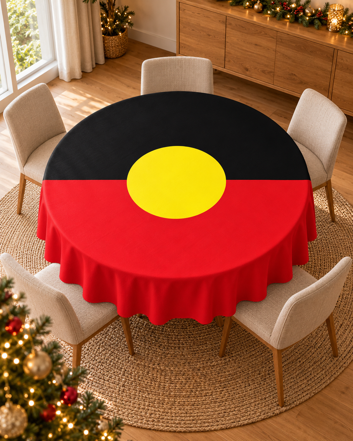 Aboriginal Flag - Round Tablecloth