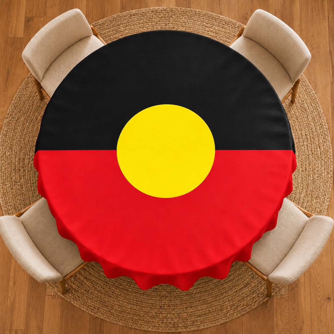 Aboriginal Flag - Round Tablecloth
