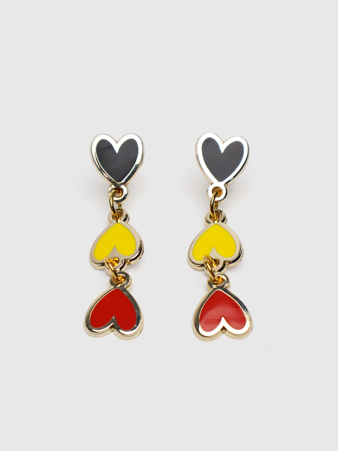 Aboriginal Flag - Heart Drop Earrings