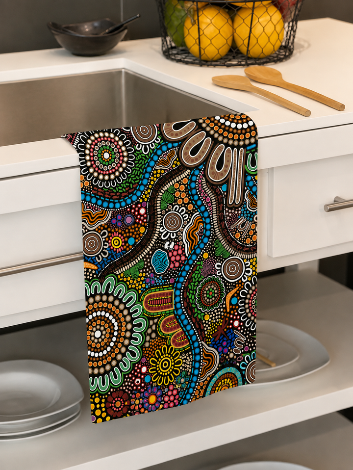 Connected to Country - COTTON CREPE TEA TOWEL