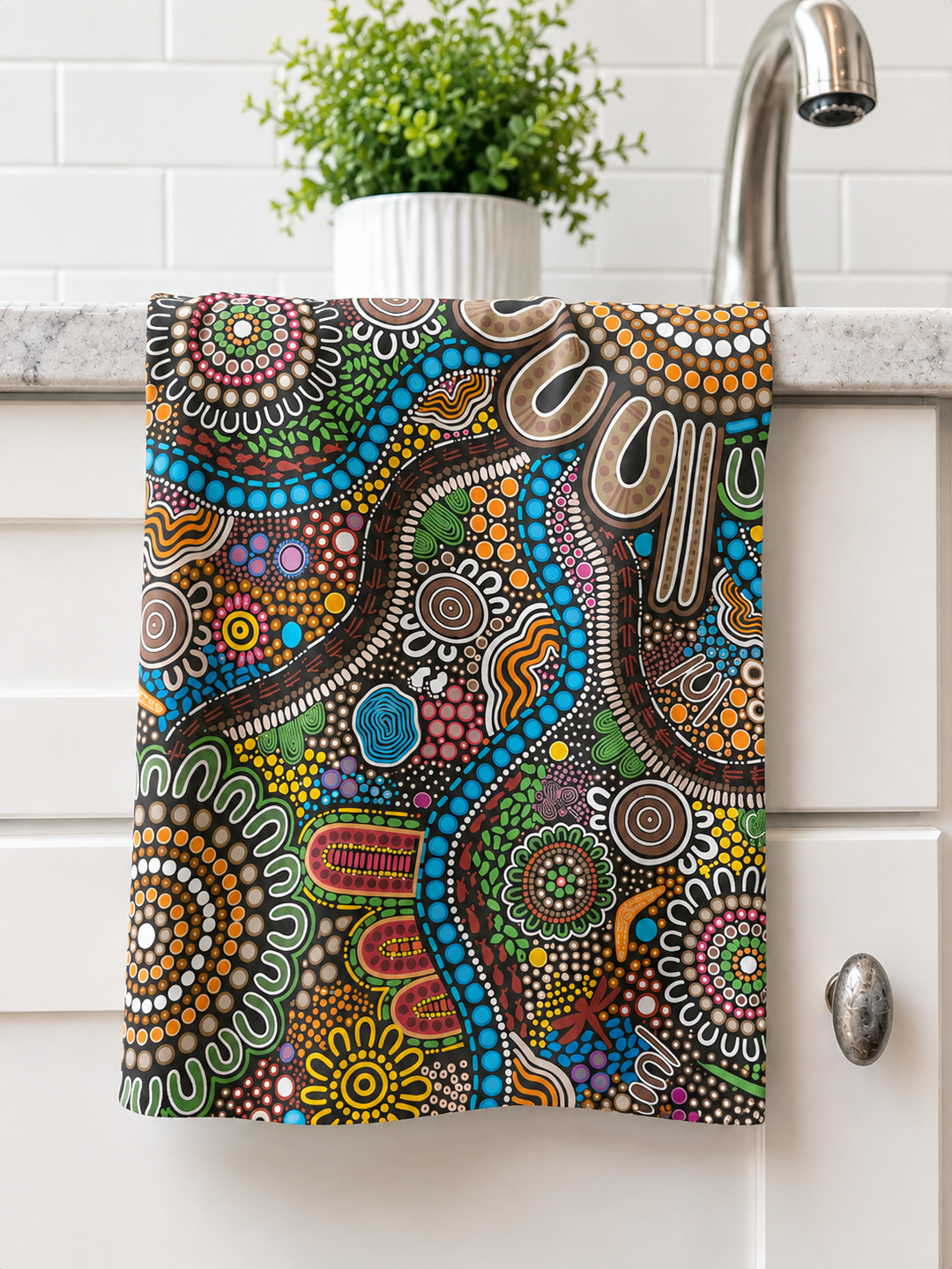 Connected to Country - COTTON CREPE TEA TOWEL