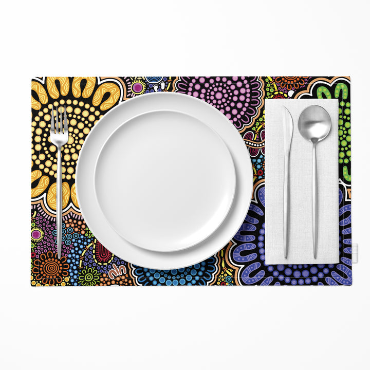 Still We Rise, Still We Shine – NAIDOC 2026 Linen Placemat Set (6 Pack)