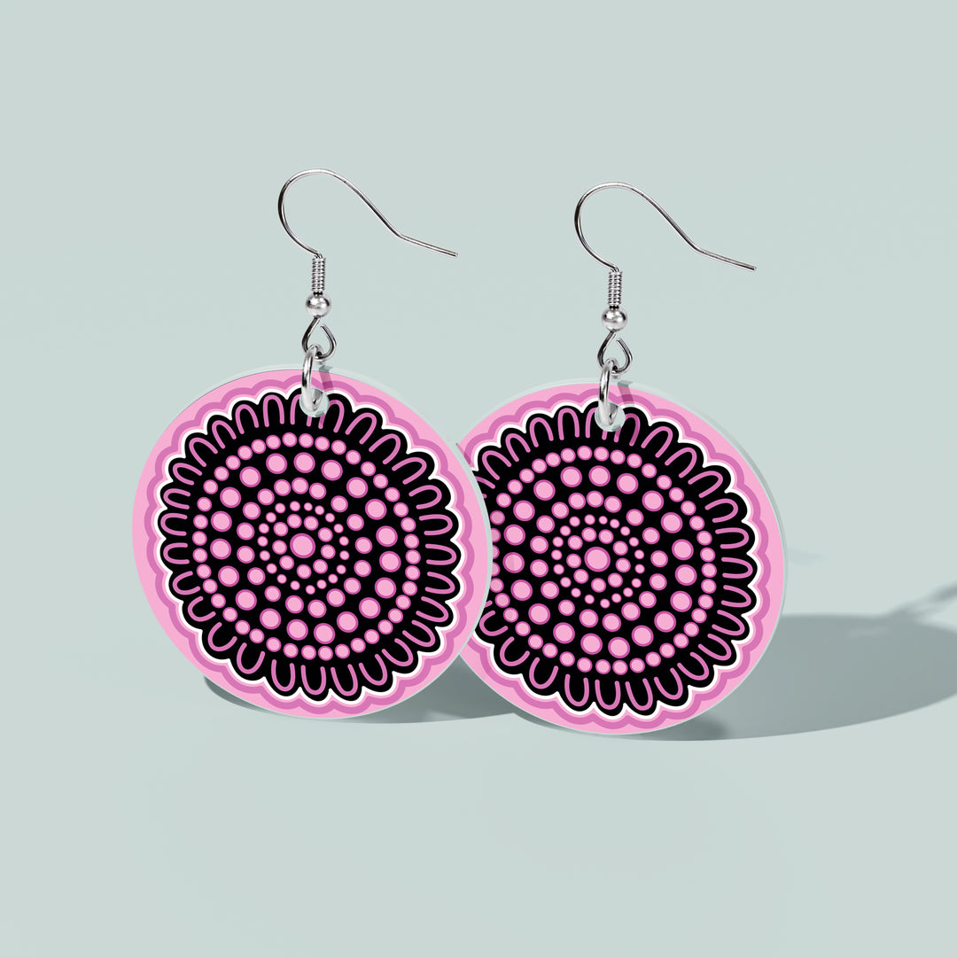 Still We Rise, Still We Shine – "Lavender"  NAIDOC 2026 Round Earrings