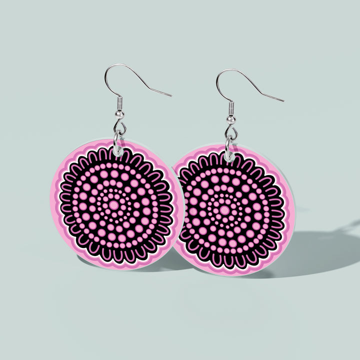 Still We Rise, Still We Shine – "Lavender"  NAIDOC 2026 Round Earrings