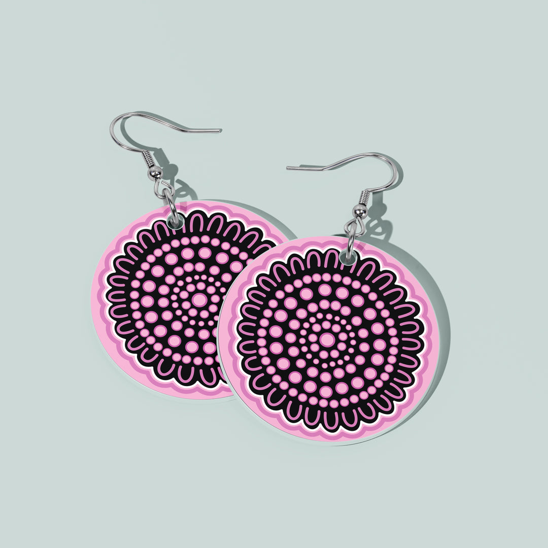 Still We Rise, Still We Shine – "Lavender"  NAIDOC 2026 Round Earrings