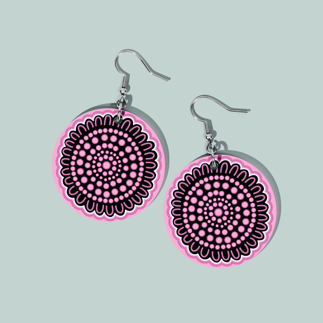 Still We Rise, Still We Shine – "Lavender"  NAIDOC 2026 Round Earrings