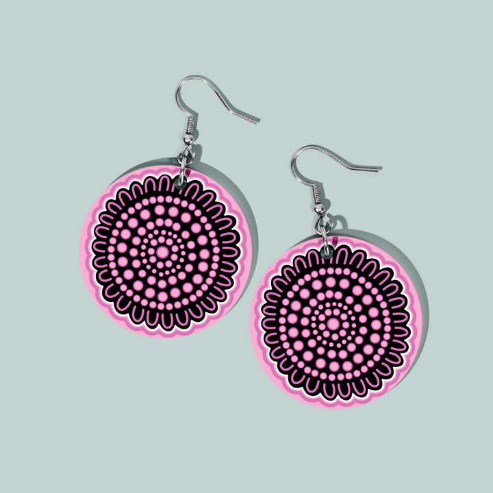 Still We Rise, Still We Shine – "Lavender"  NAIDOC 2026 Round Earrings