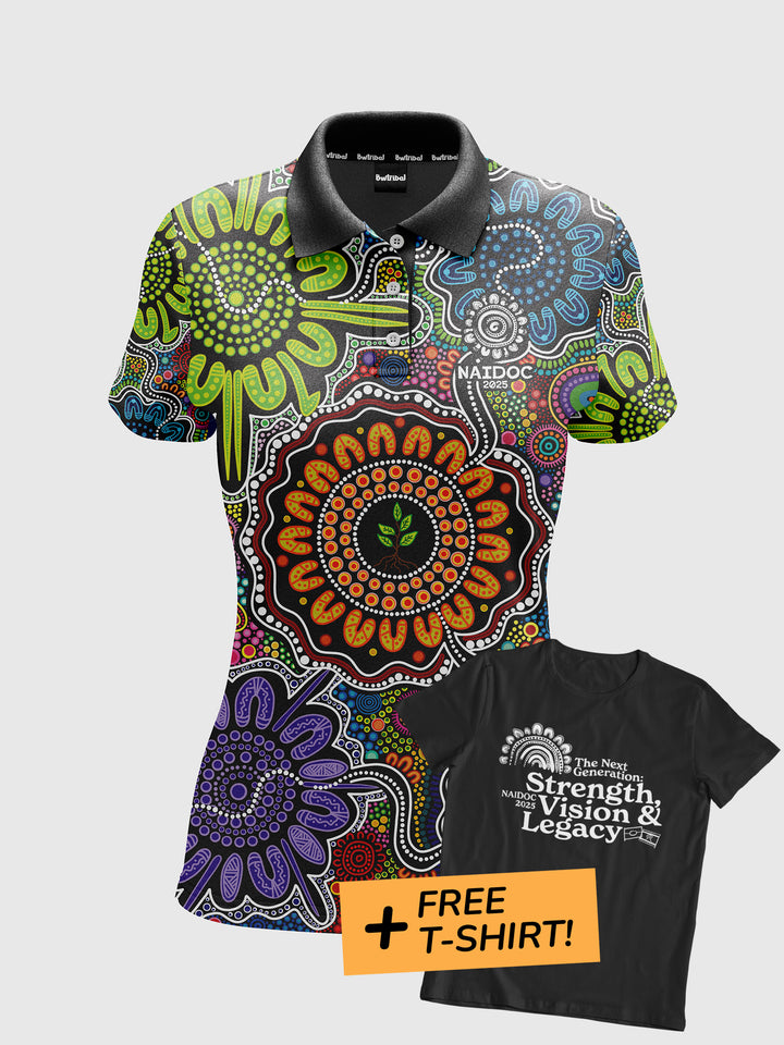 The Next Generation - NAIDOC 2025 Women's Polo + FREE T-SHIRT