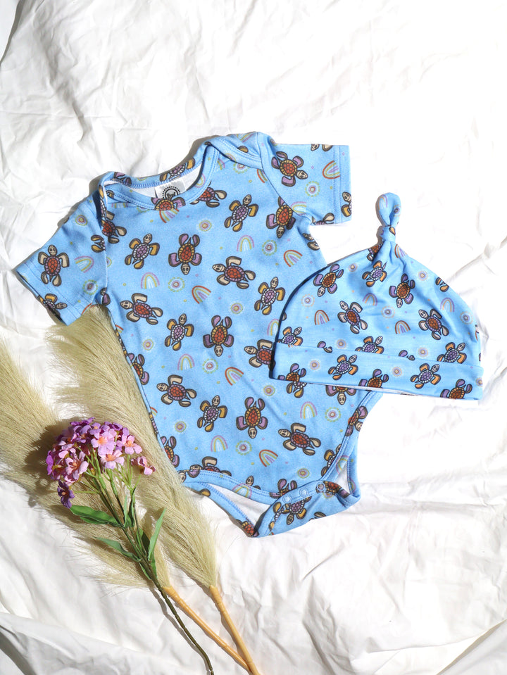 Baby Bungaroo (Blue) - Baby Onesie + Baby Beanie