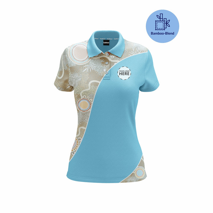 Ever Flowing  - Bamboo - NAIDOC 26 Women's Custom Polo