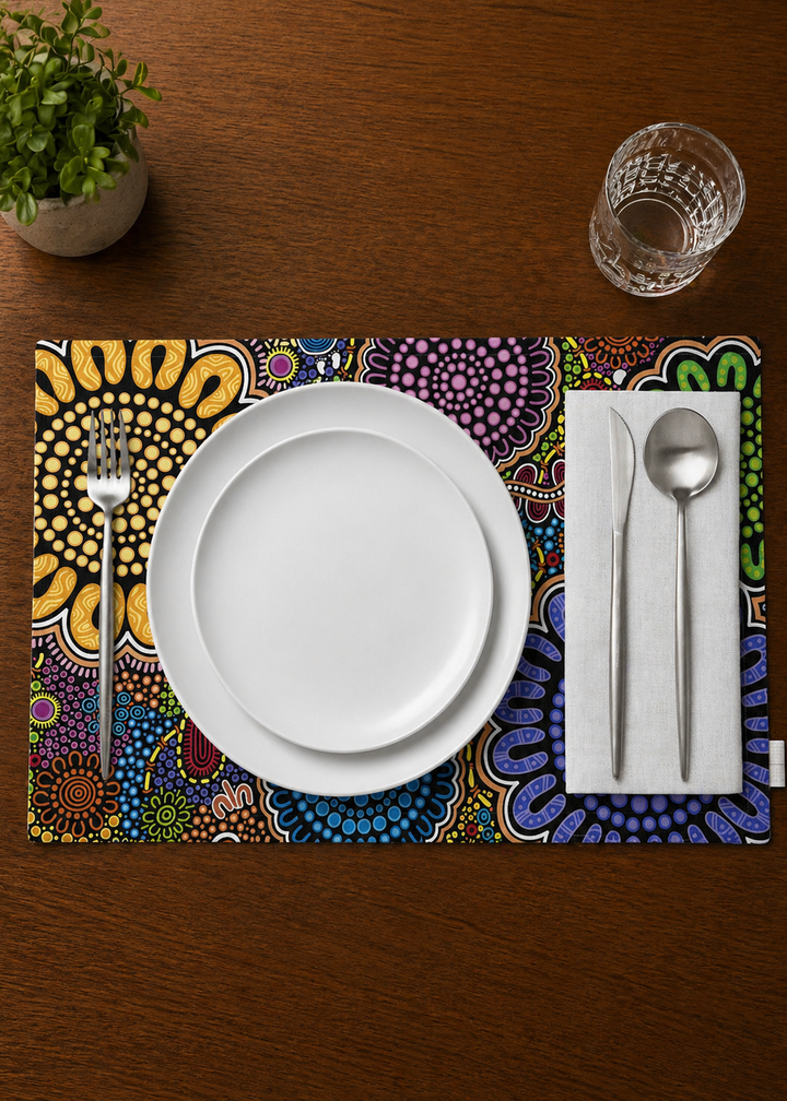 Still We Rise, Still We Shine – NAIDOC 2026 Linen Placemat Set (6 Pack)
