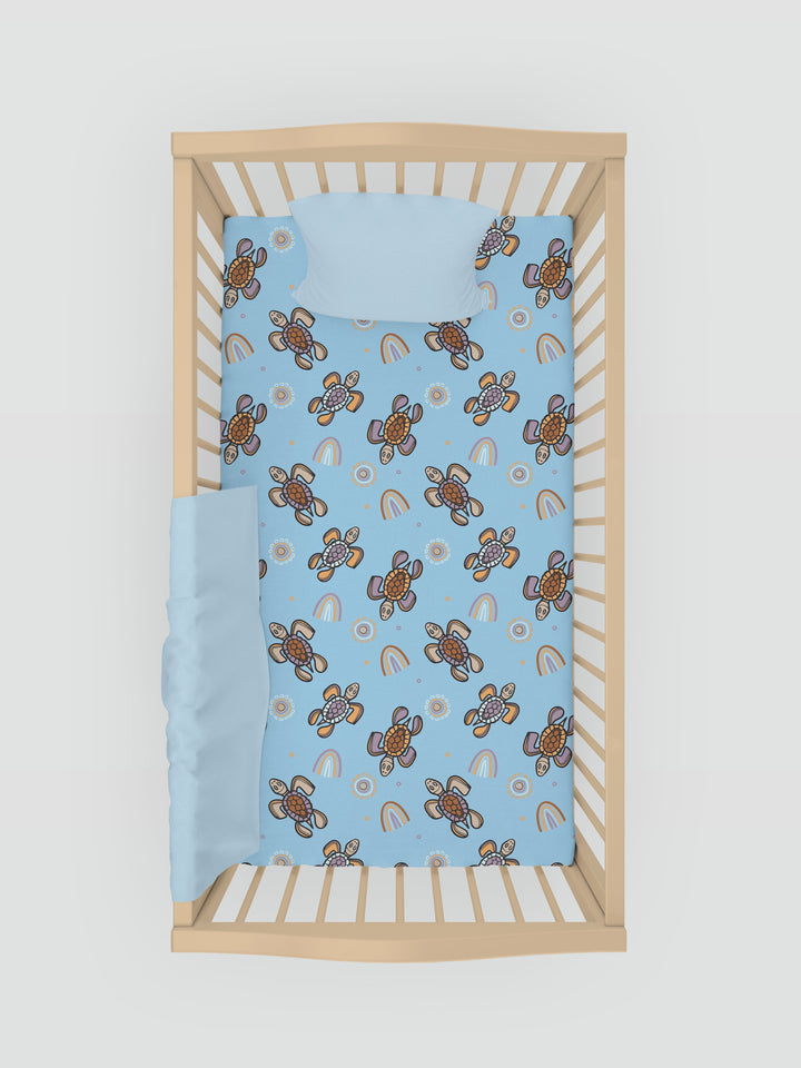 Baby Bungaroo (Blue) - Fitted Cot Sheet