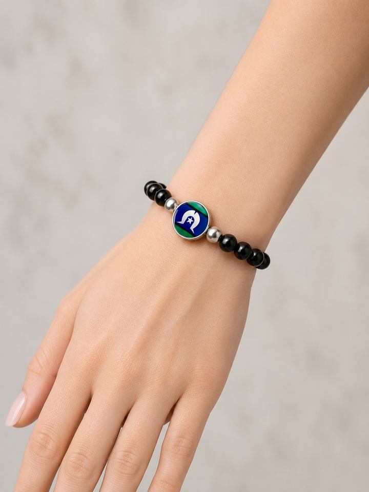 Beaded Stretch Wristband – Torres Strait Islander Flag
