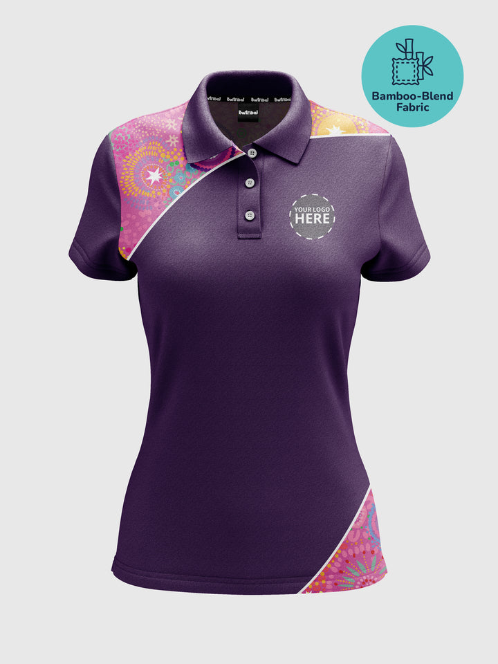 Deep Roots, Bright Future - Bamboo - NAIDOC 25 Women's Custom Polo