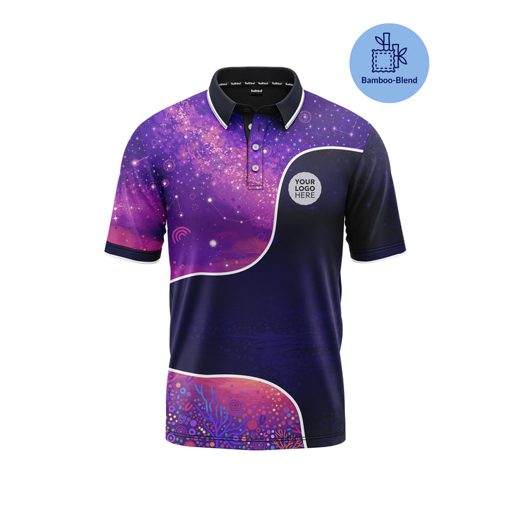 50 Years Deadly - Signature - Bamboo - NAIDOC 26 Men's Custom Polo