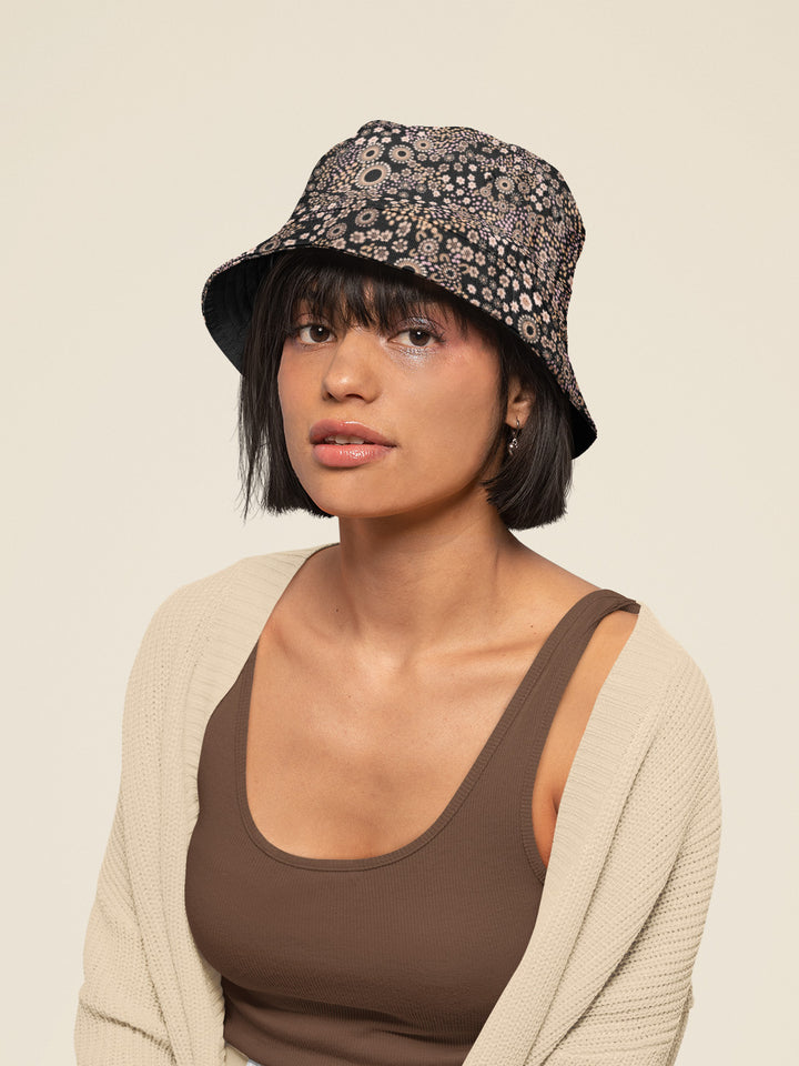 Bush Flower Song (Black) - Bucket Hat