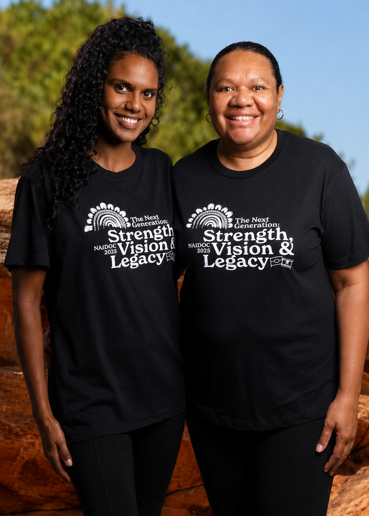 Strength, Vision &amp; Legacy (Mono) - NAIDOC 2025 Unisex T-Shirt