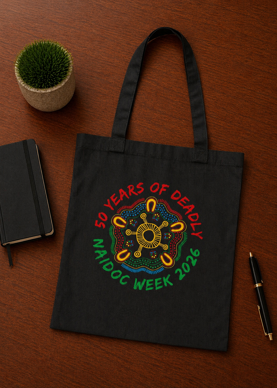 SHARED REFLECTION - NAIDOC CANVAS TOTE BAG