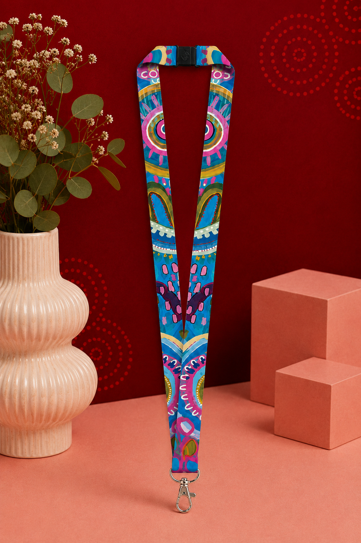 CORAL DREAMING - LANYARD + PHONE CLIP