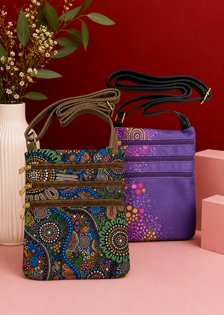 Purple Desert Flower - Crossbody Bag