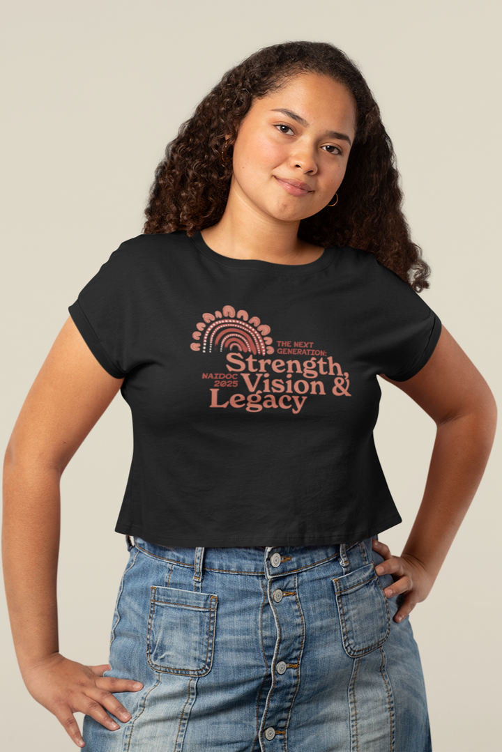 Strength, Vision & Legacy - NAIDOC 2025 Women's Cropped T-Shirt