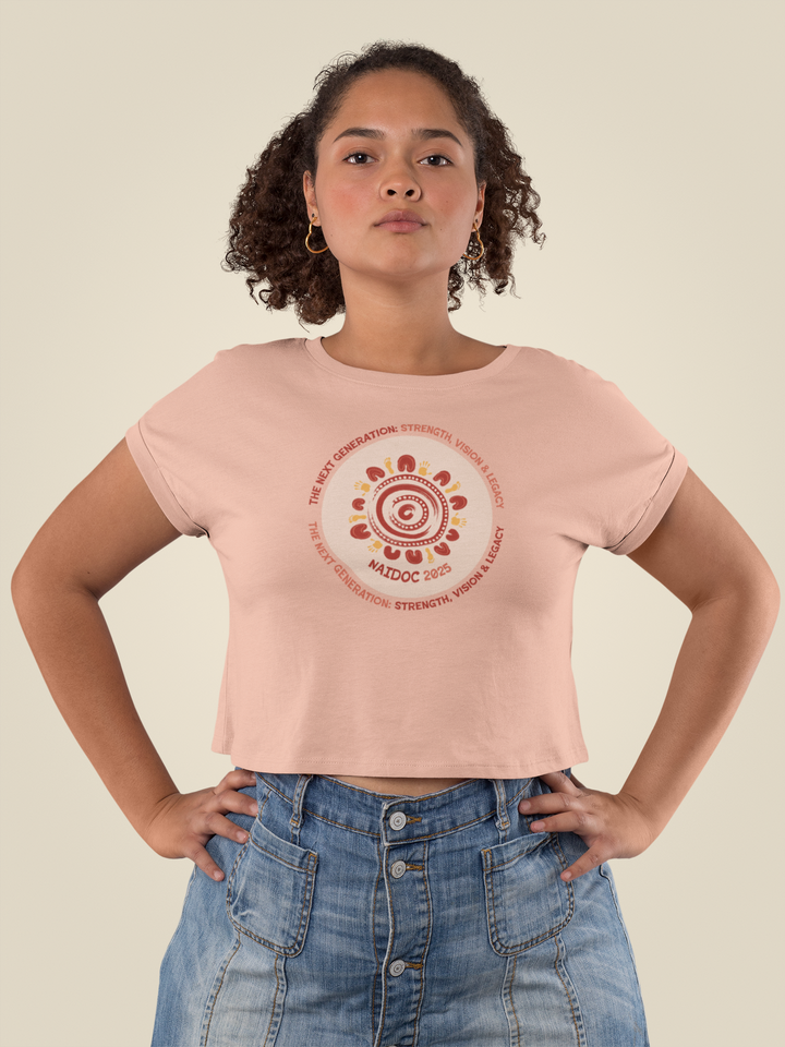 Pathways of Legacy - NAIDOC 2025 Women's Cropped T-Shirt