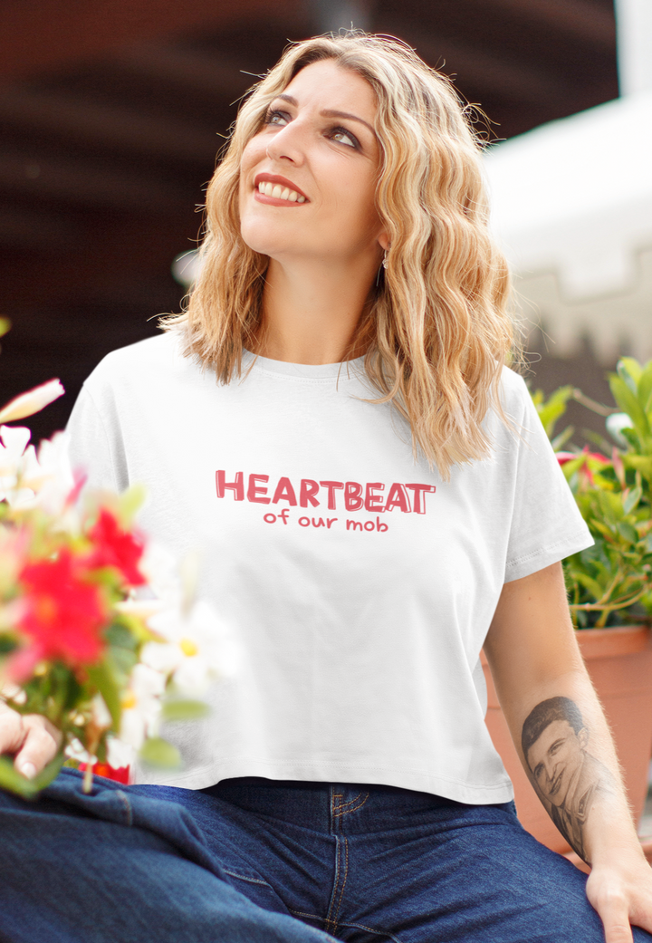 Heartbeat of Our Mob - Women's Cropped T-Shirt