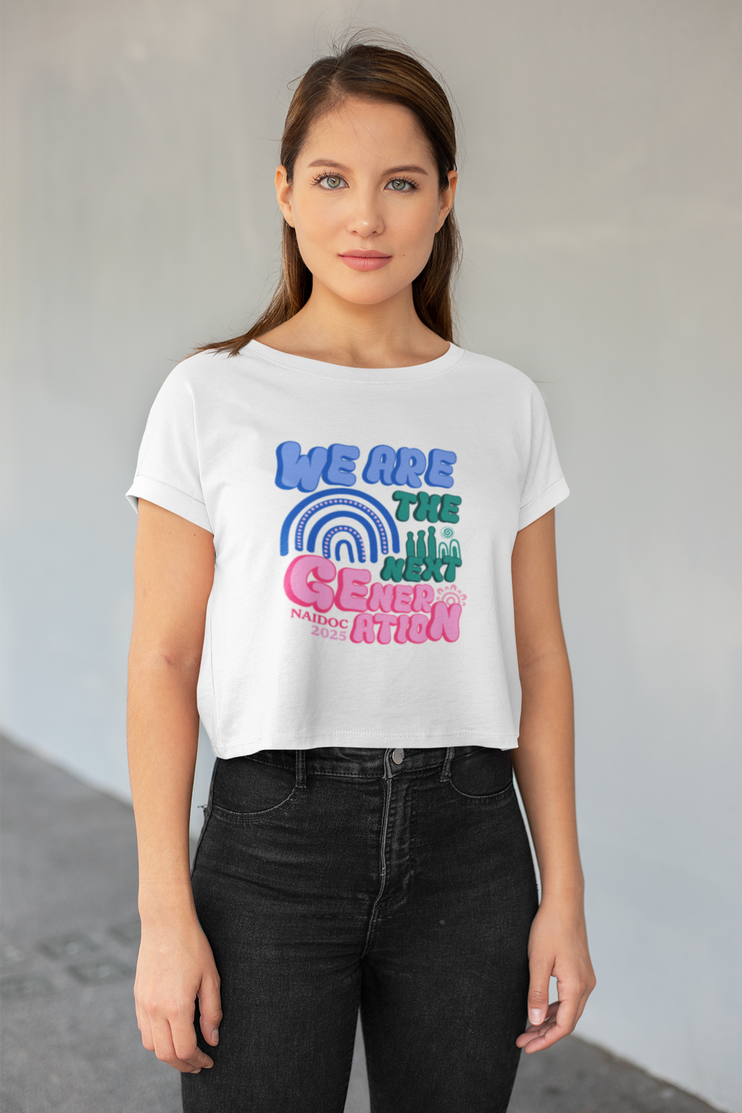 Next Mob Rising - NAIDOC 2025 Women's Crop T-Shirt