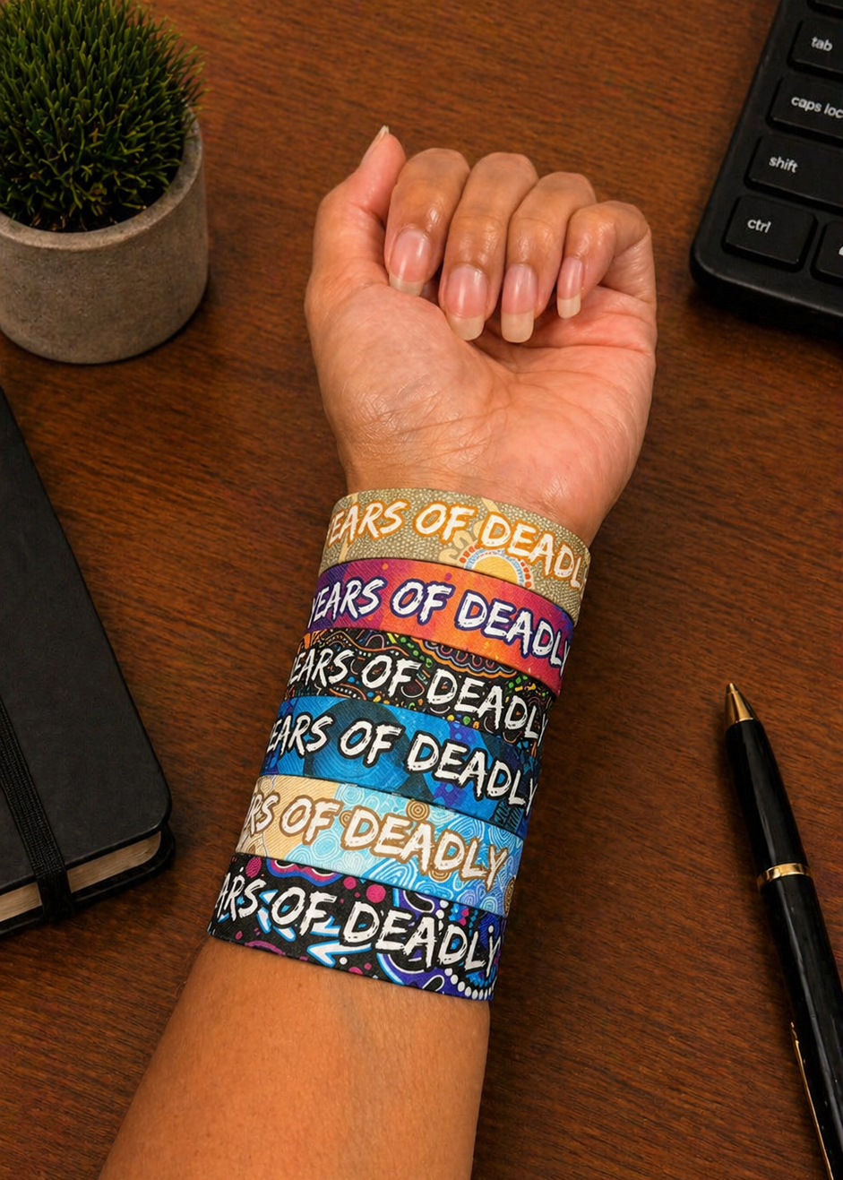 50 Years Deadly - NAIDOC 2026 ELASTIC WRISTBANDS