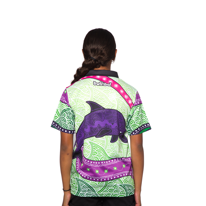 Dolphin Dreaming (Purple) - Kids Polo
