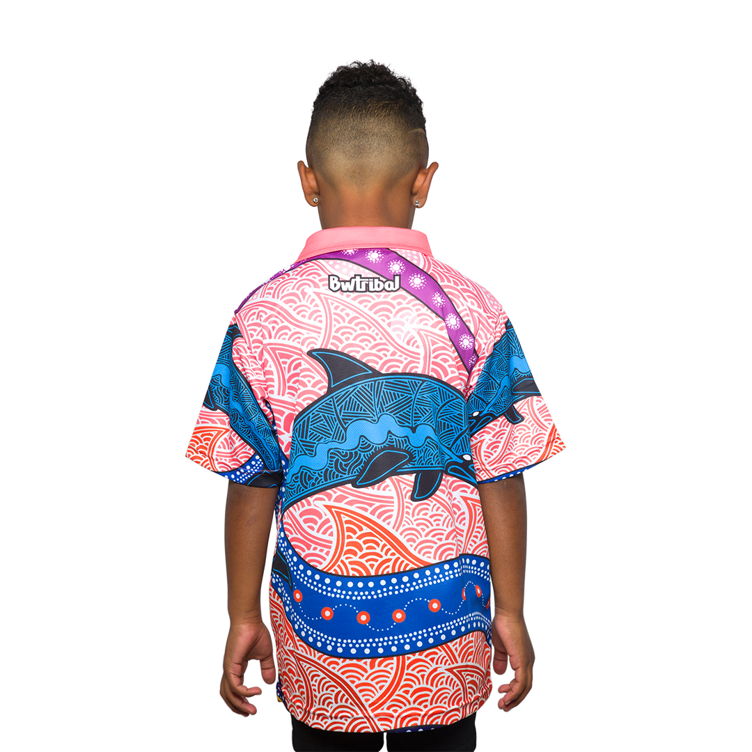 Dolphin Dreaming (Blue) - Kids Polo