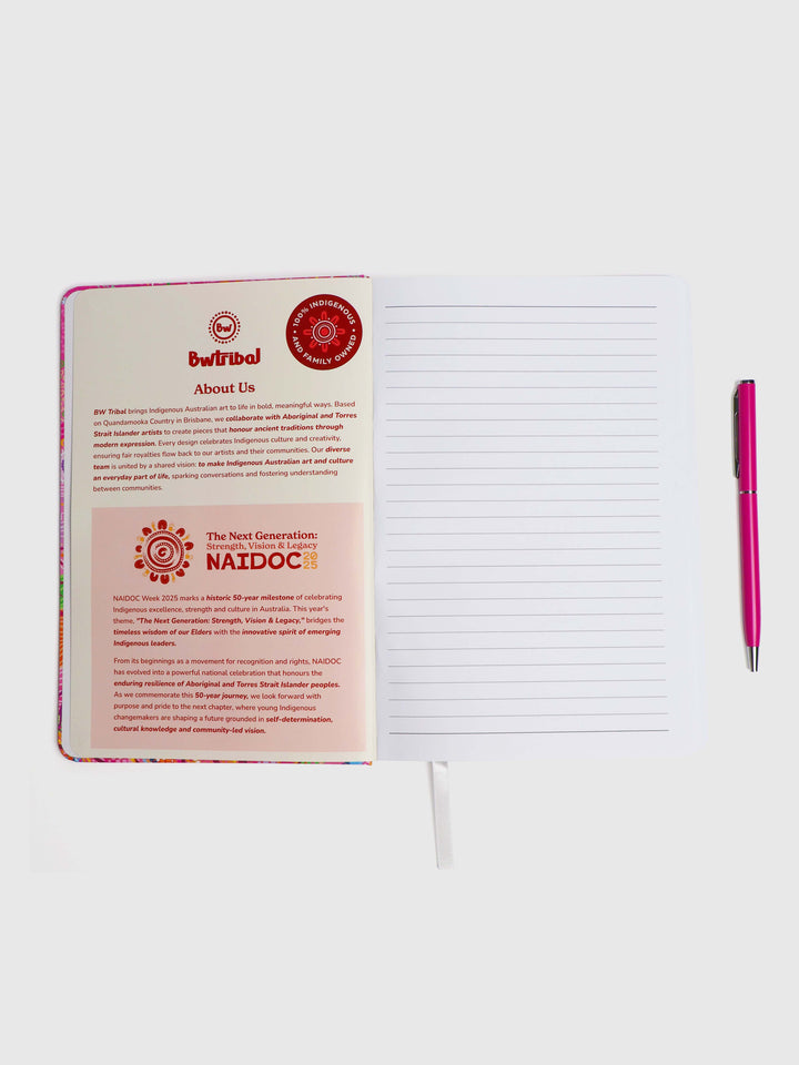 Deep Roots, Bright Future - NAIDOC 2025 A5 Notebook & Pen